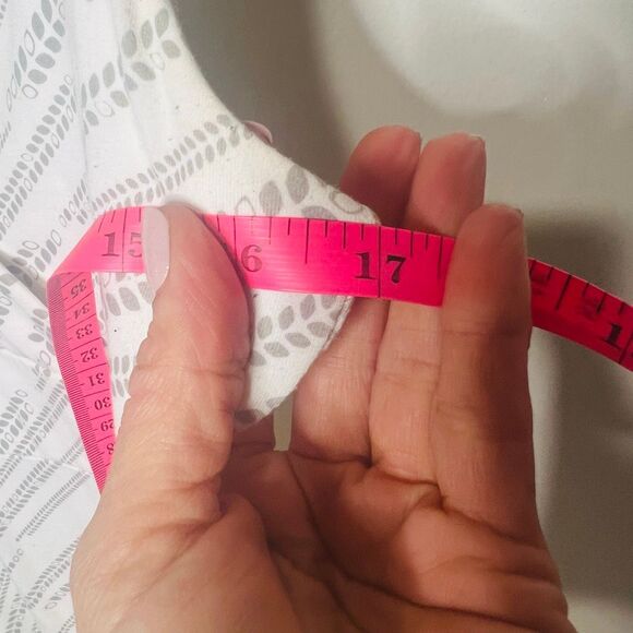 Eddie Bauer White Cream Gray PAtterned Tank Tee Shirt Dress sz S - Picture 6 of 10